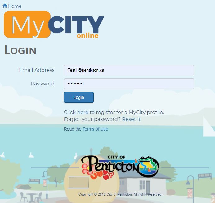 MyCity Logon Page