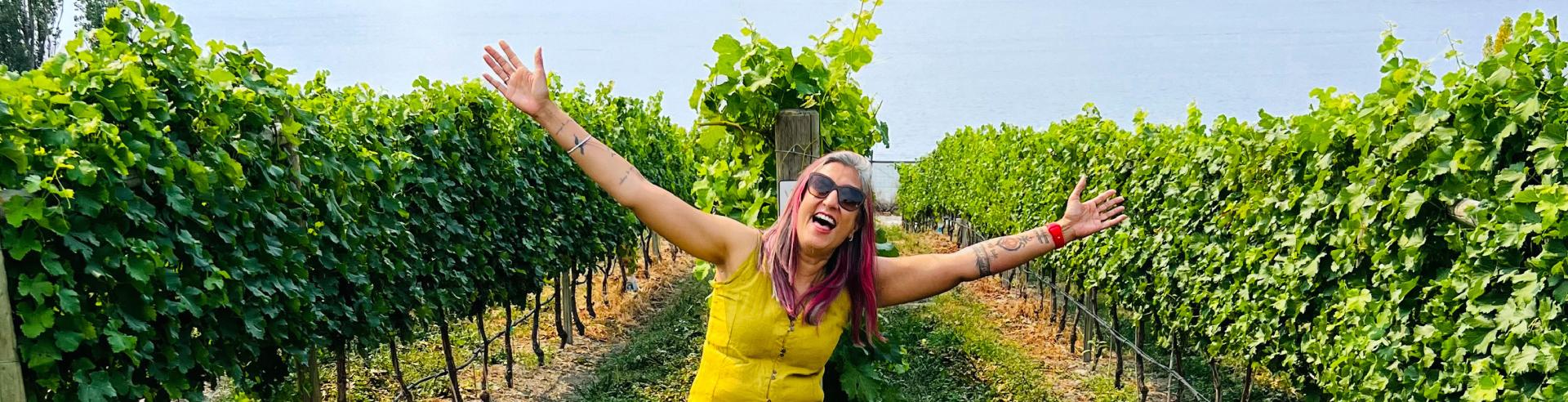 Priya Sachdeva in the Vineyard
