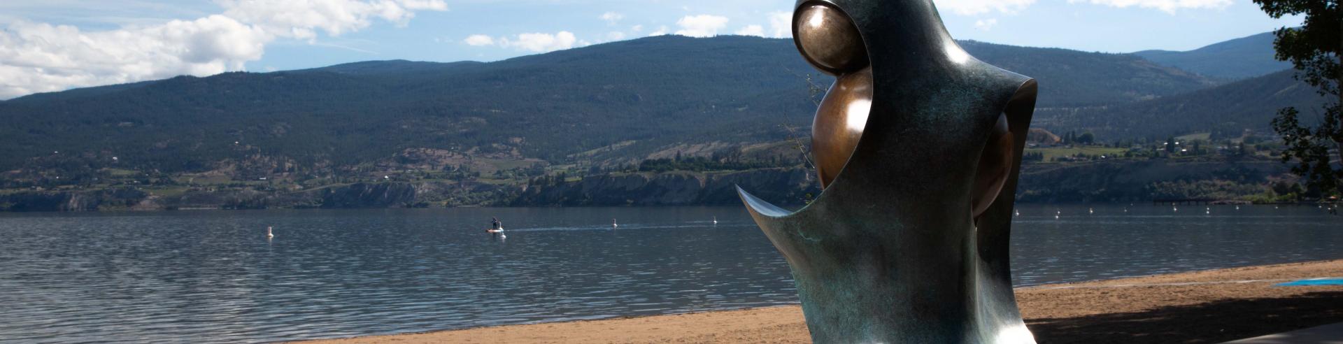 New sculpture appearing along the Lakeshore beach front