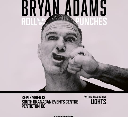 bryan adams roll with the punches penticton sept 13