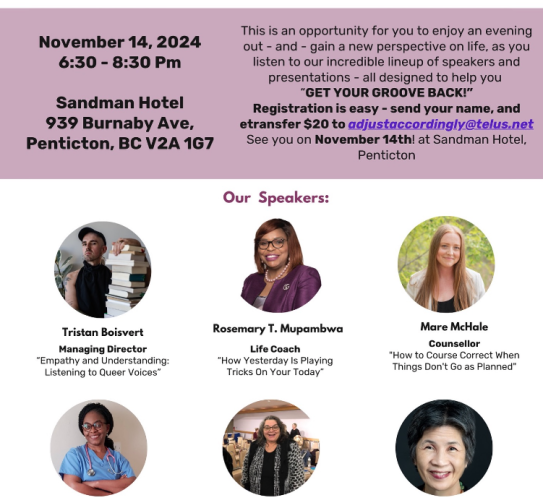 6 portraits of speakers