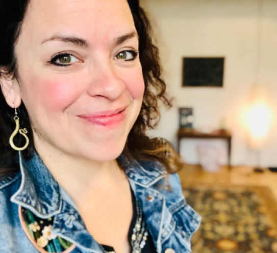 woman in a jean jacket