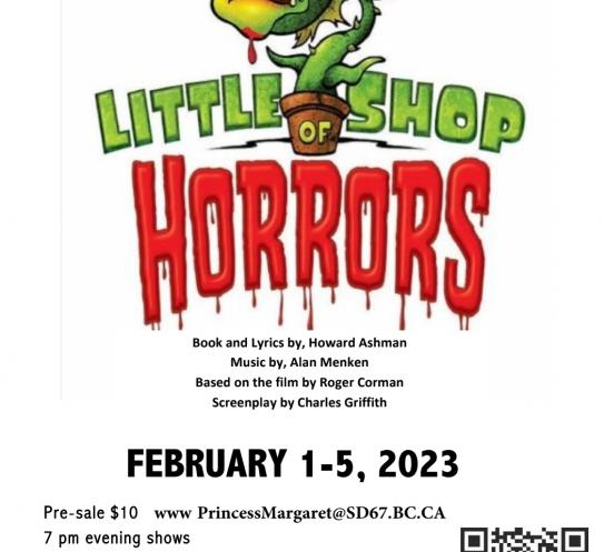Little Shop of Horrors theatre bill