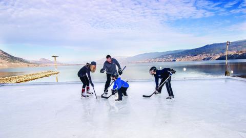 Ice skating at Lakeside Resort