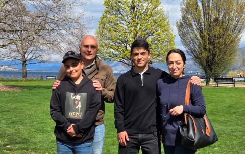 Eduard Grigoryan's family in Penticton
