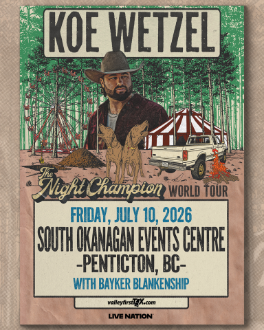 koe wetzel july 10 soec show poster