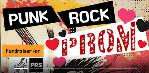 collaged cut out words of event title