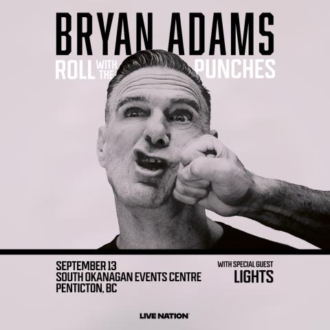 bryan adams roll with the punches penticton sept 13