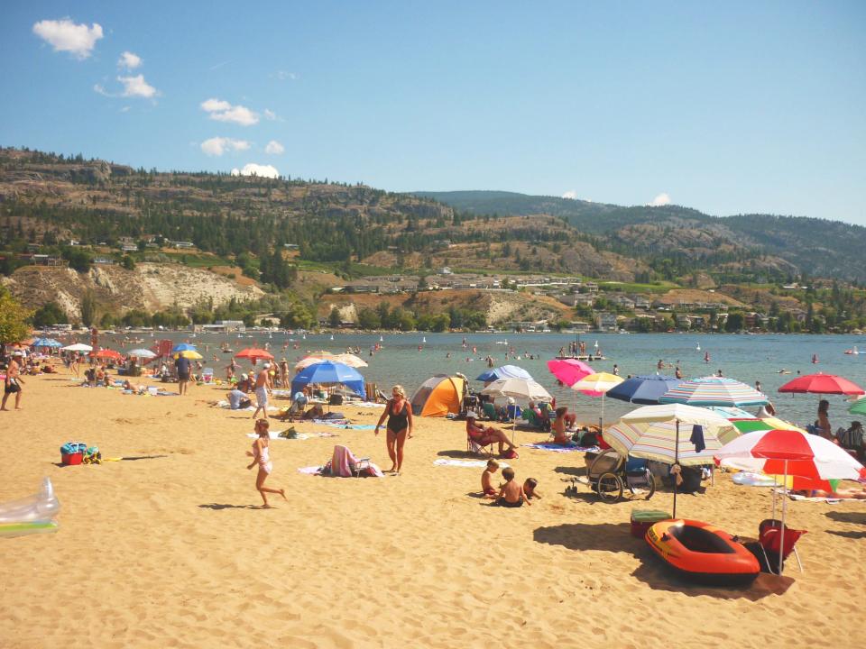 Skaha beach in summer