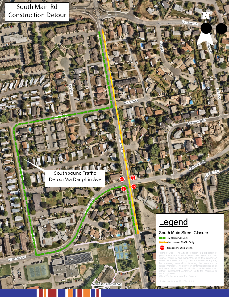 Map with green and red lines