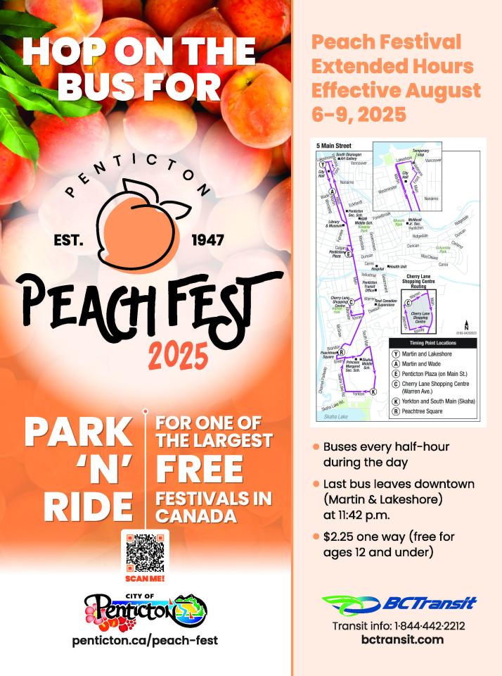 2025 Peach Fest Transit poster