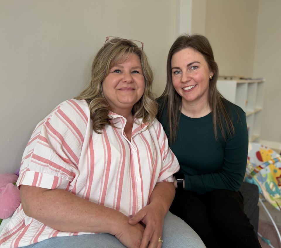 Carrie Reiter and Stephanie de Graaf support families through the OneSky Beginnings Pregnancy Support Program in Penticton.