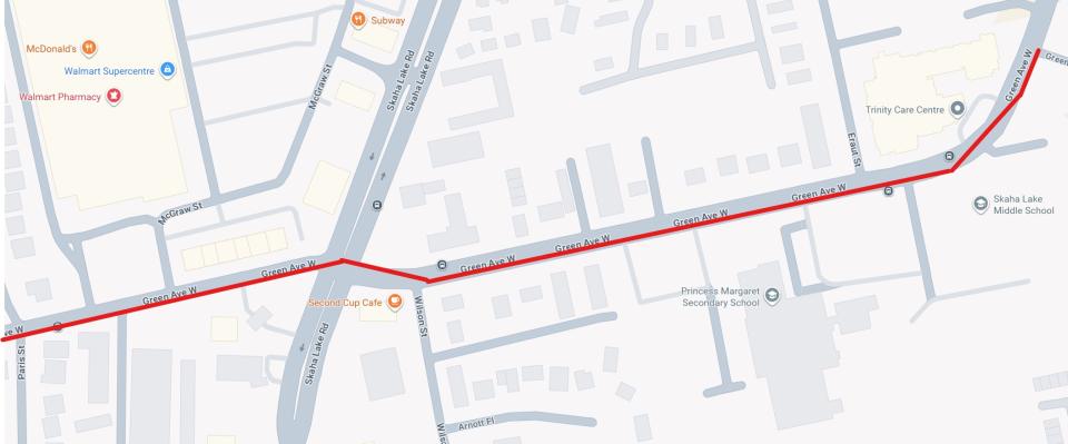 Green Avenue construction zone