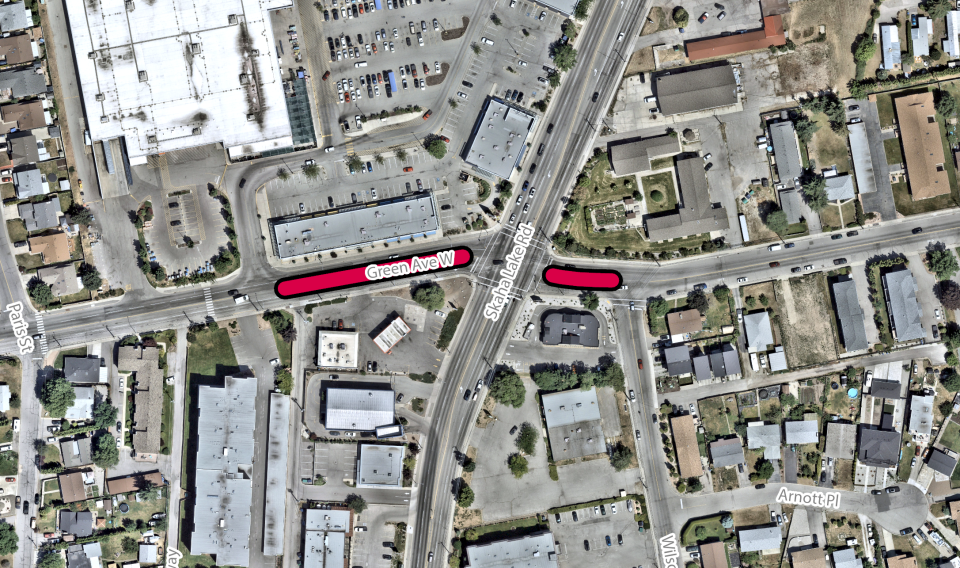 Green Ave construction closure