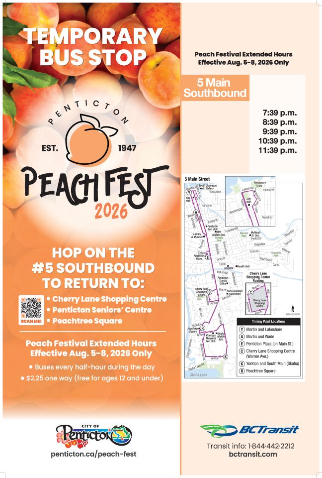 Peach Fest transit poster 2026
