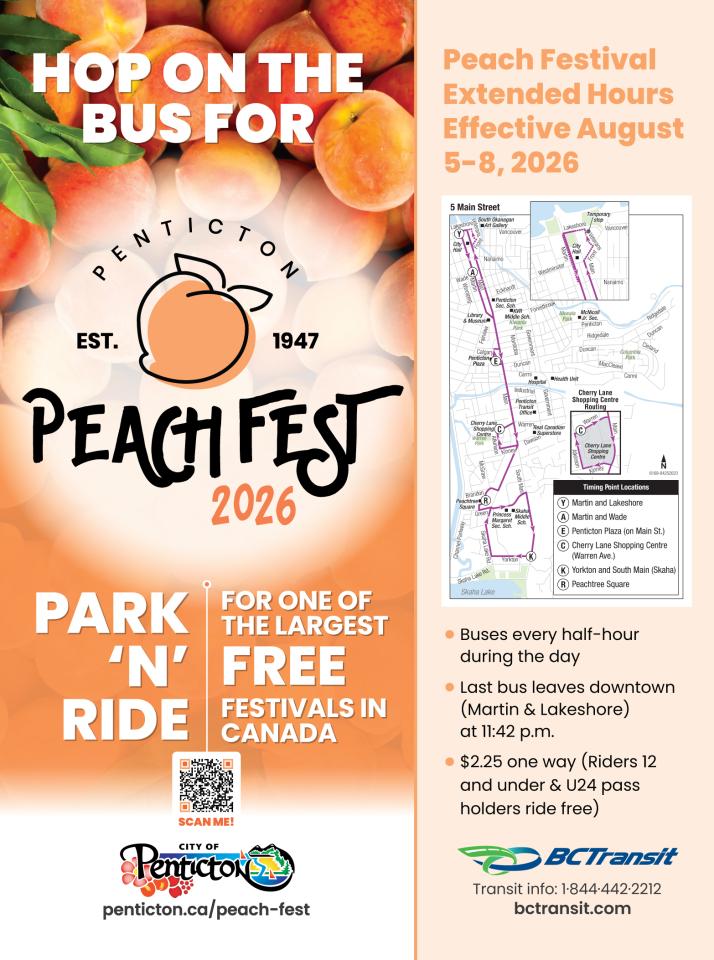 Peach Fest transit poster