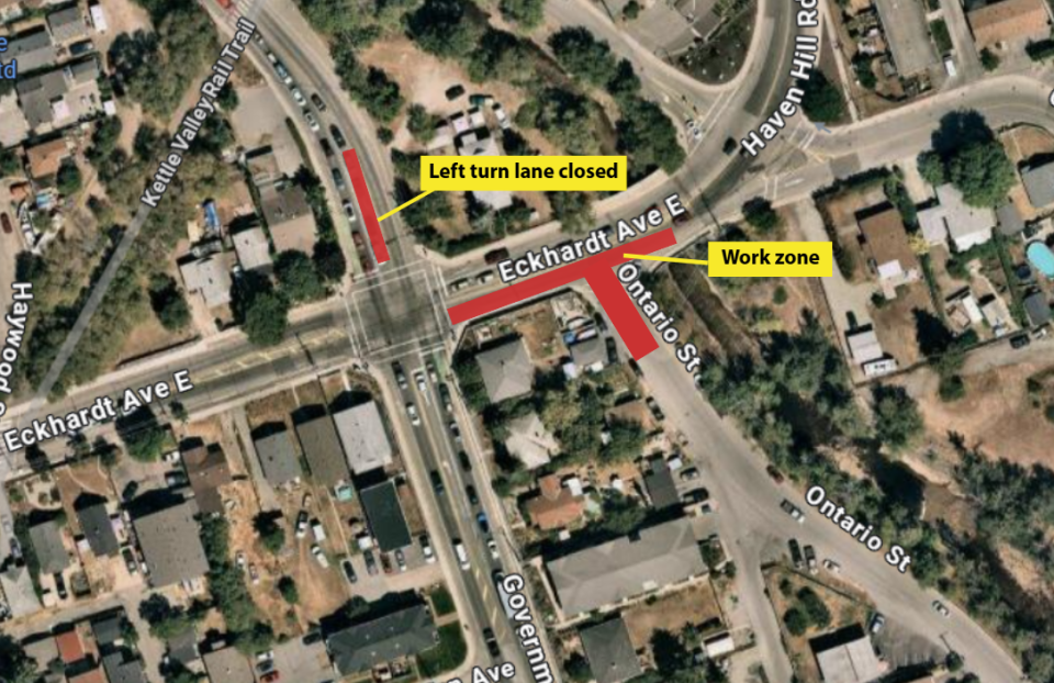 Haven Hill temporary closure map