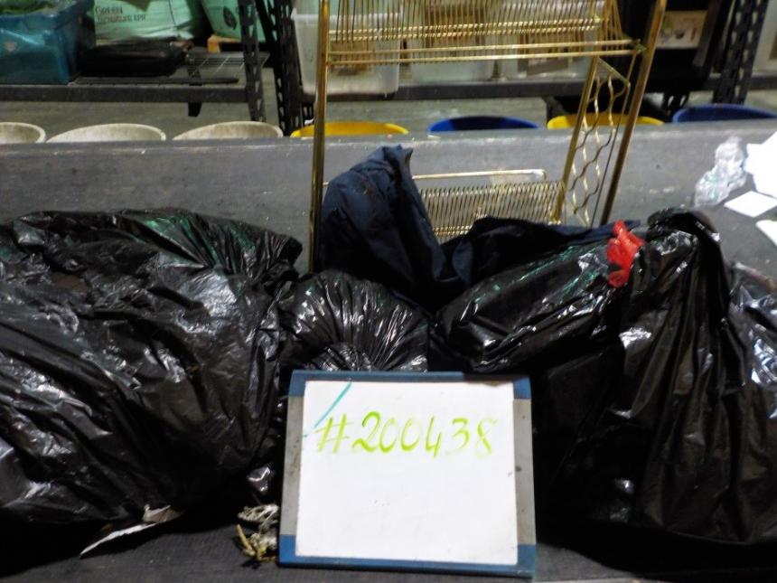 Spotted in recycling: Bagged items are not accepted