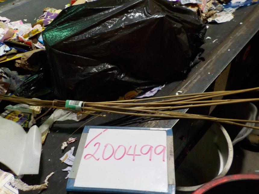 Spotted in recycling: Bags and decorative grasses are not accepted