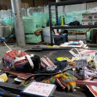 Spotted in recycling: Clothing and blinds are not accepted