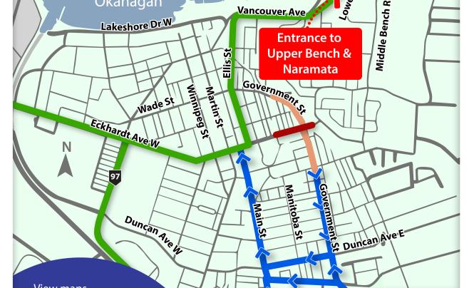 Eckhardt Avenue Road Closure Map July 6