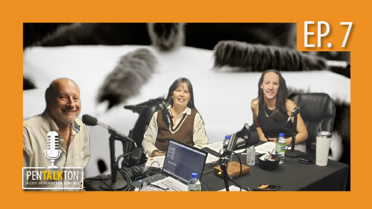 Speakers sit around a table