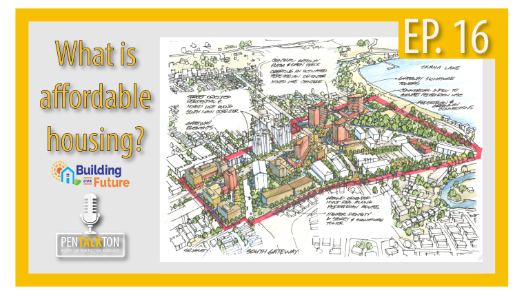 Artist drawing of city development